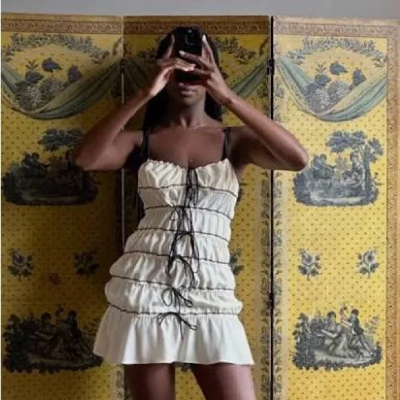 mirror palais ruffle tunnel dress mini - Picture 2 of 8